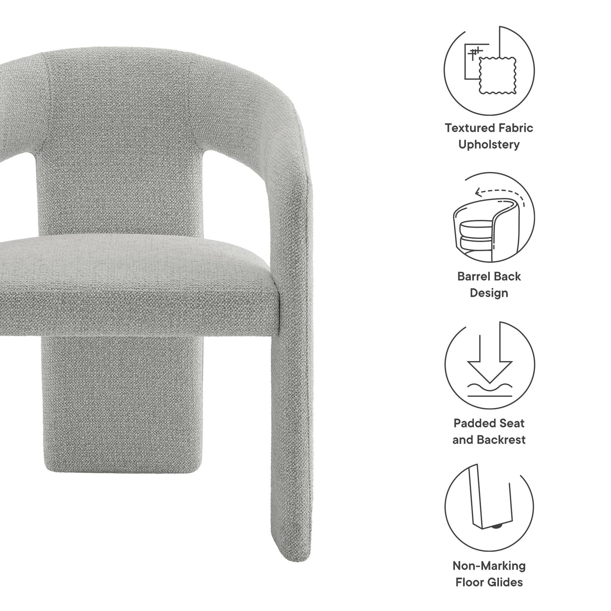 Oslo Barrel Fabric Accent Chair