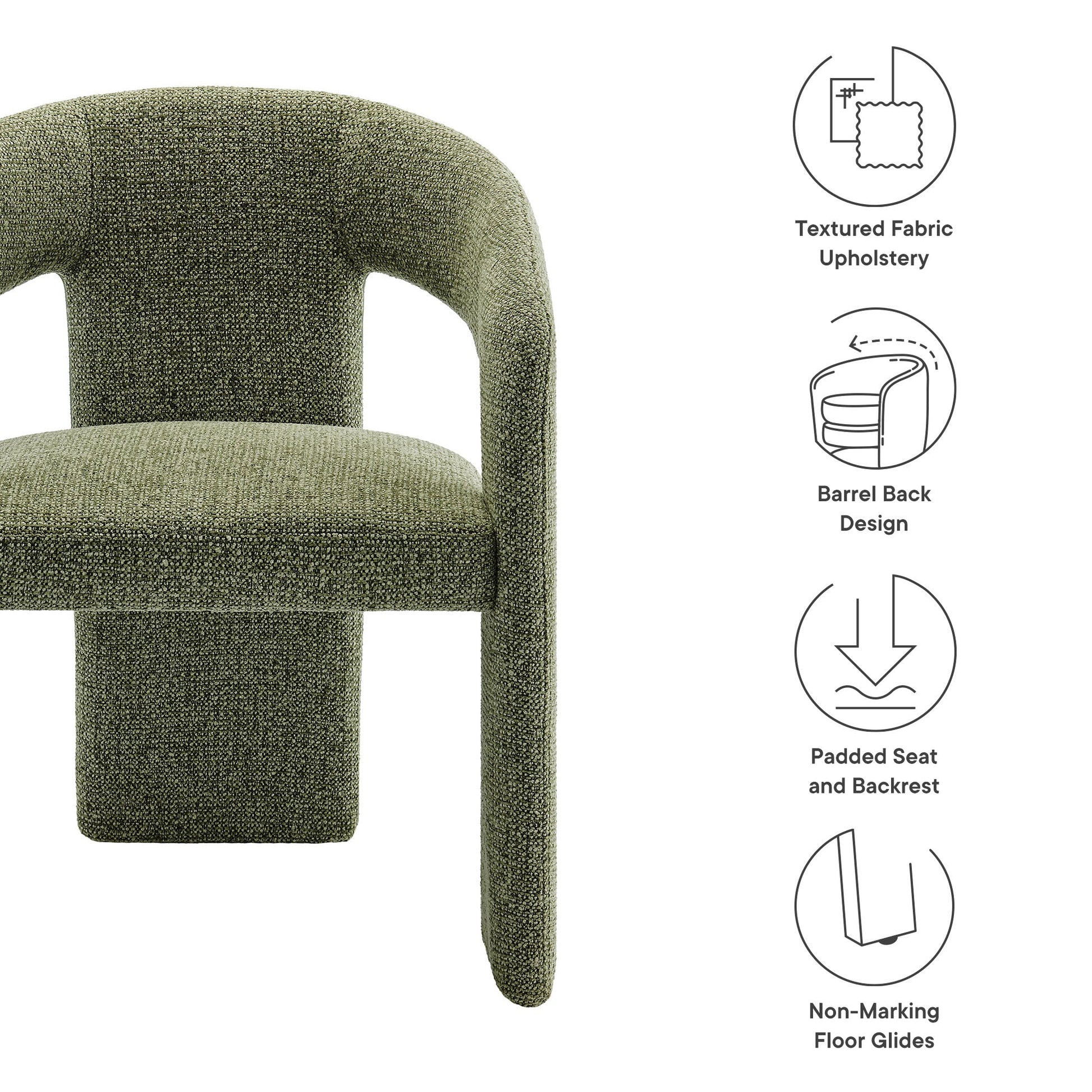 Oslo Barrel Fabric Accent Chair
