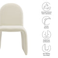 Junia Boucle Upholstered Arch Dining Chair