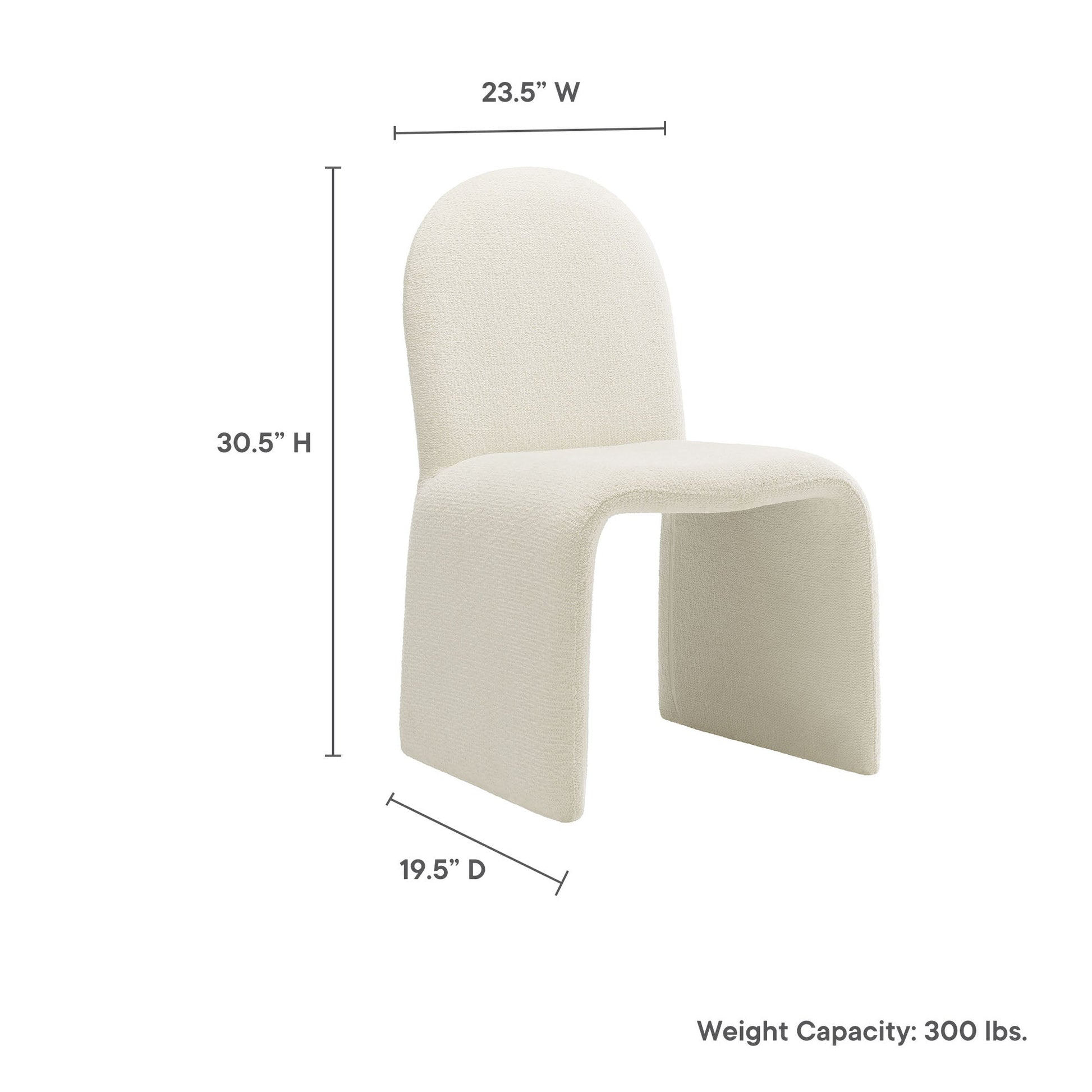 Junia Boucle Upholstered Arch Dining Chair