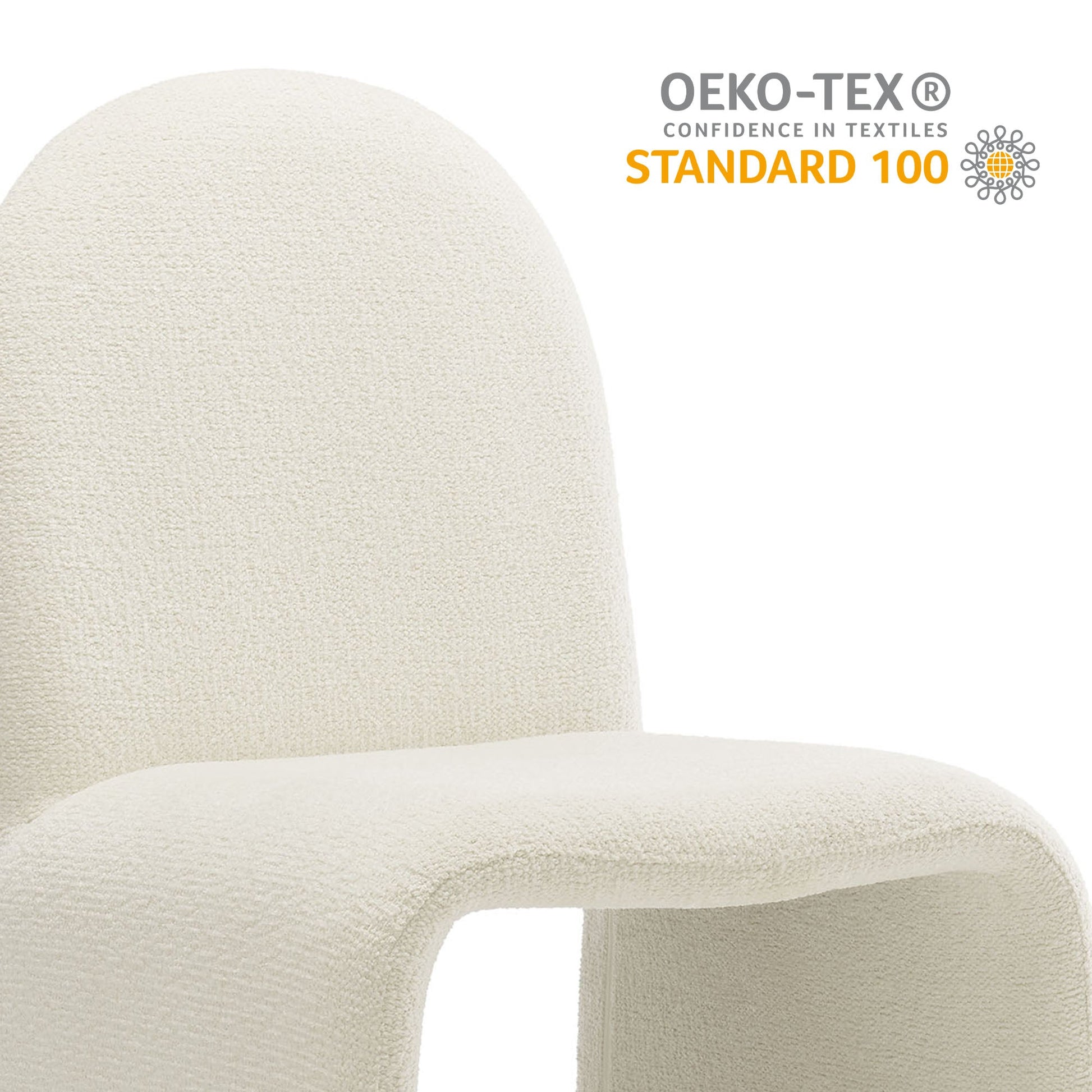 Junia Boucle Upholstered Arch Dining Chair