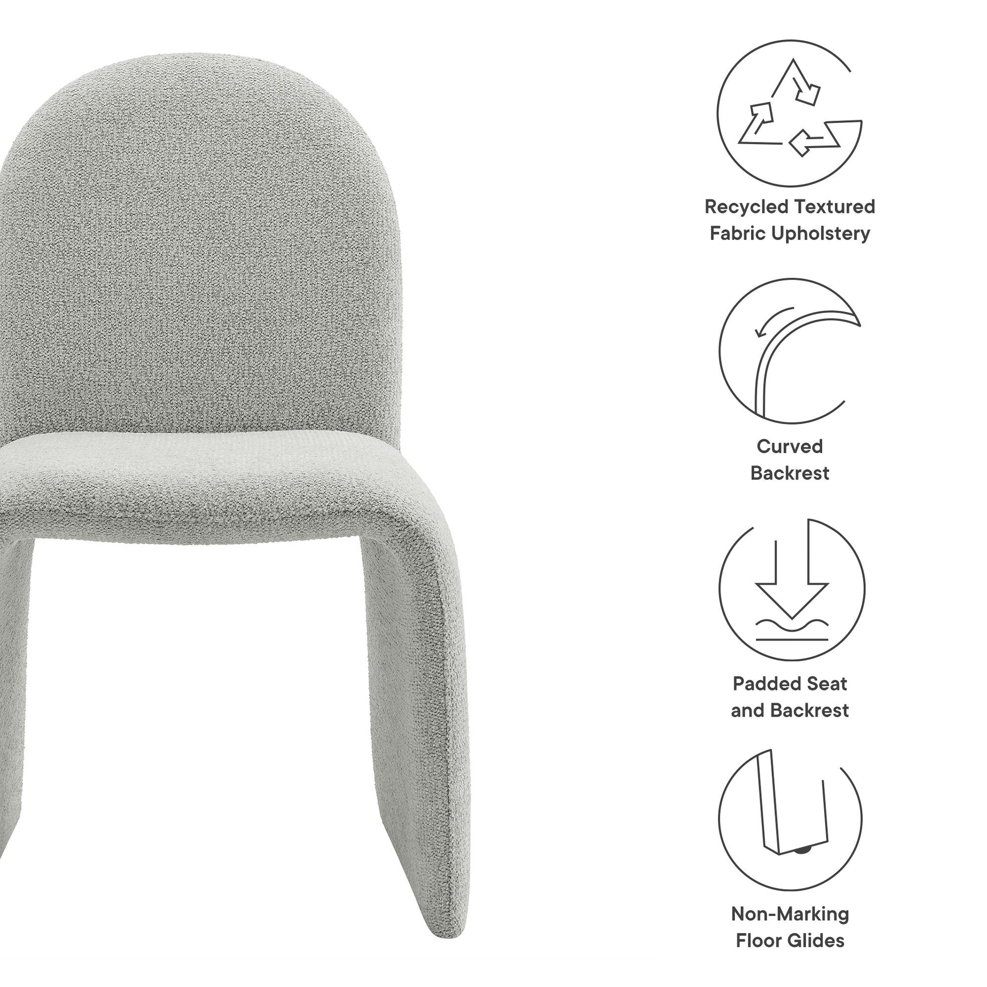 Junia Boucle Upholstered Arch Dining Chair