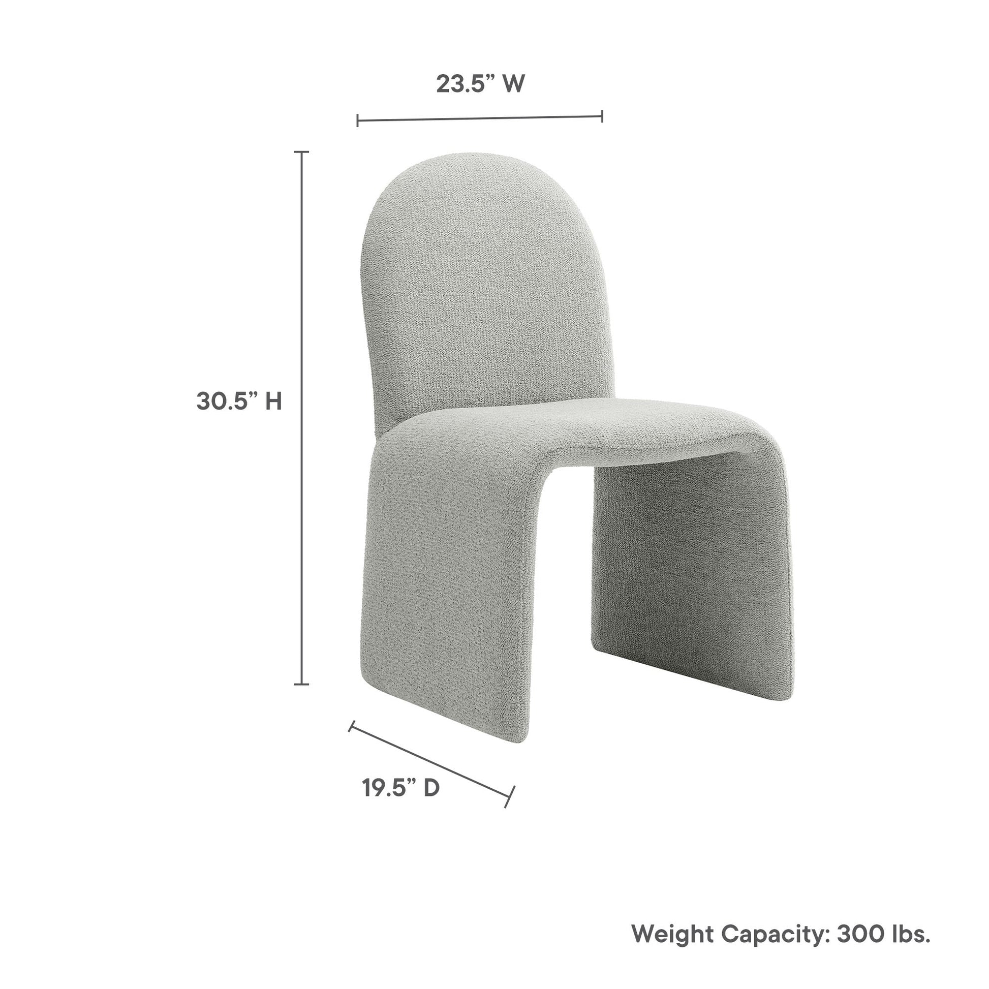 Junia Boucle Upholstered Arch Dining Chair