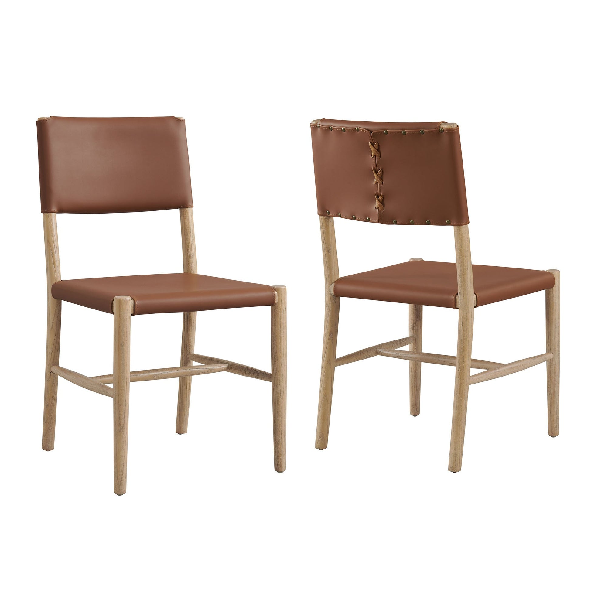 Dover Wood Vegan Leather Dining Chairs