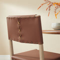 Dover Wood Vegan Leather Dining Chairs