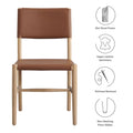 Dover Wood Vegan Leather Dining Chairs