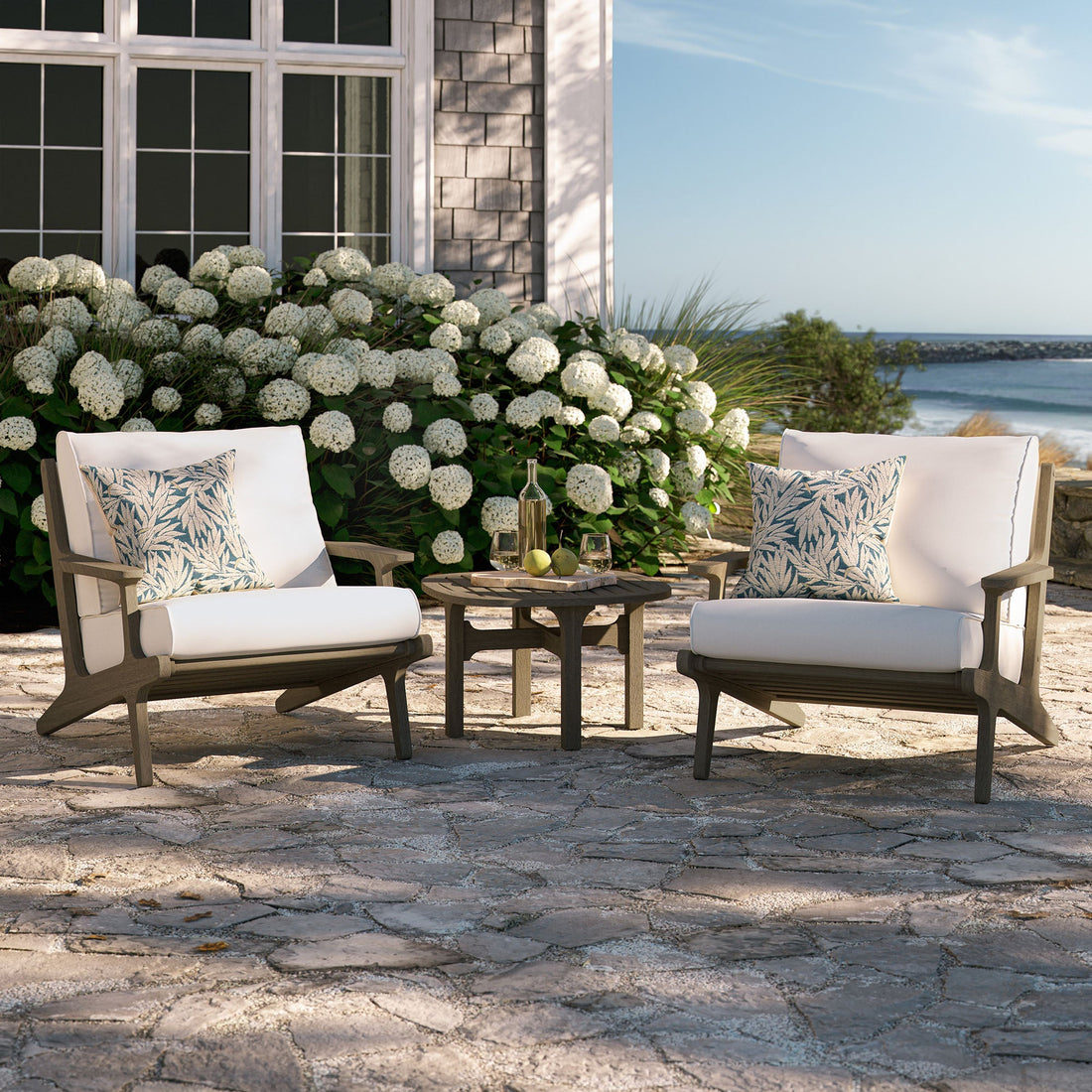 Saratoga 3 Piece Outdoor Patio Teak Wood Furniture