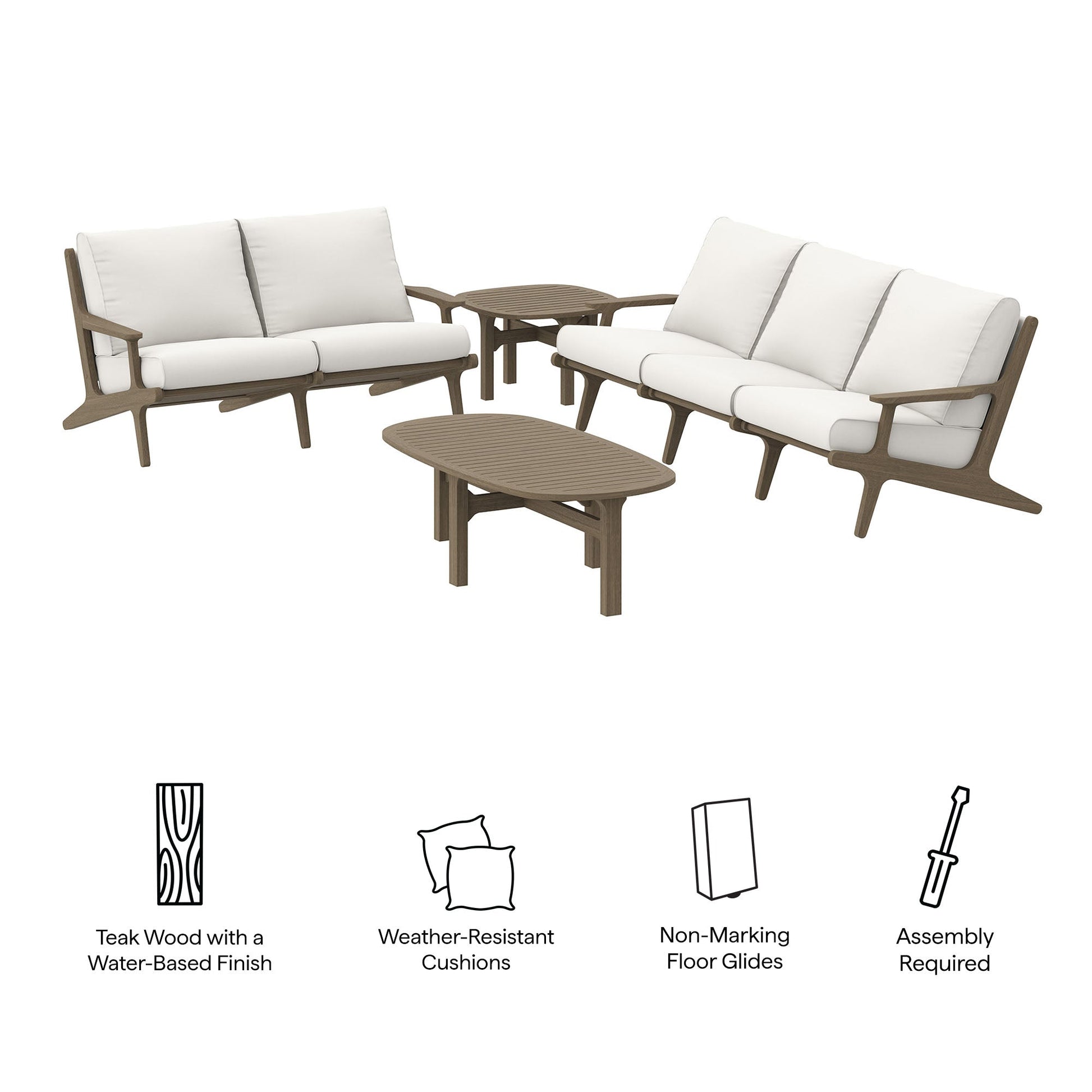 Teak Wood Outdoor Patio Set