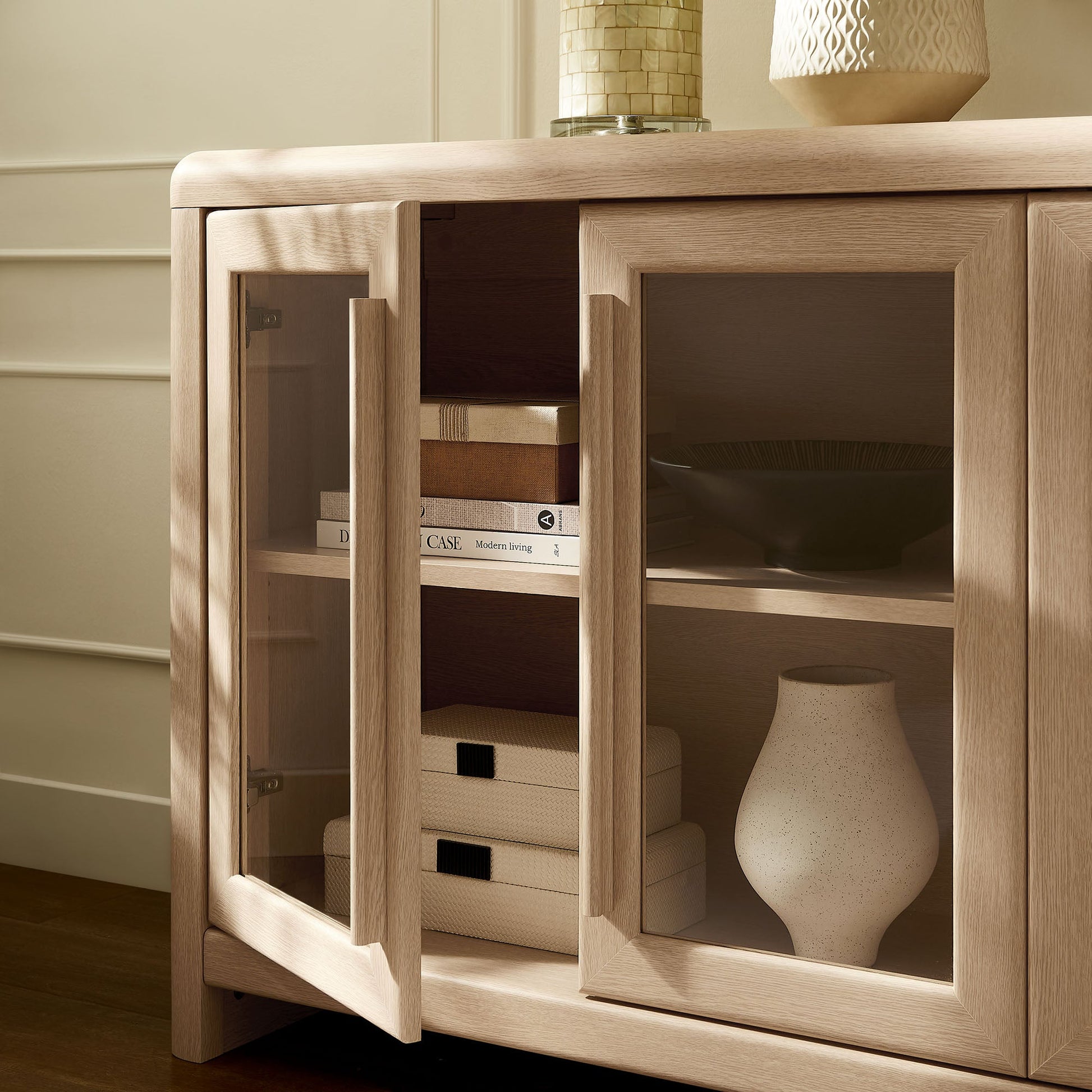 Evren Modern 4 Door Storage Cabinet