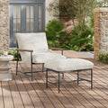 Modway Raya Outdoor Patio Boucle Lounge Chair & Ottoman