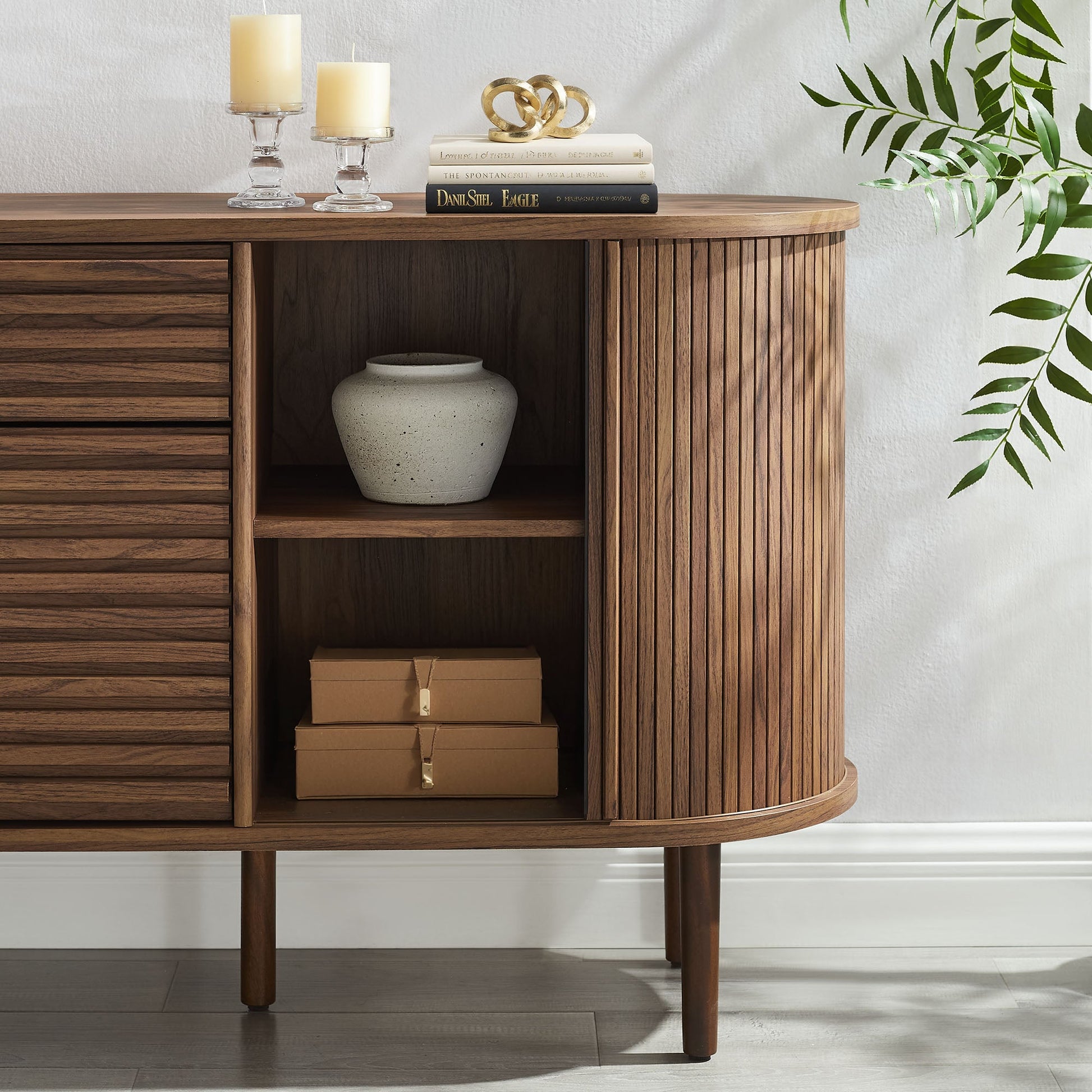 67" Fluted Oval Sideboard