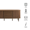 67" Fluted Oval Sideboard