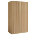 Stylish 2-Door Wardrobe Closet in Oak and Walnut