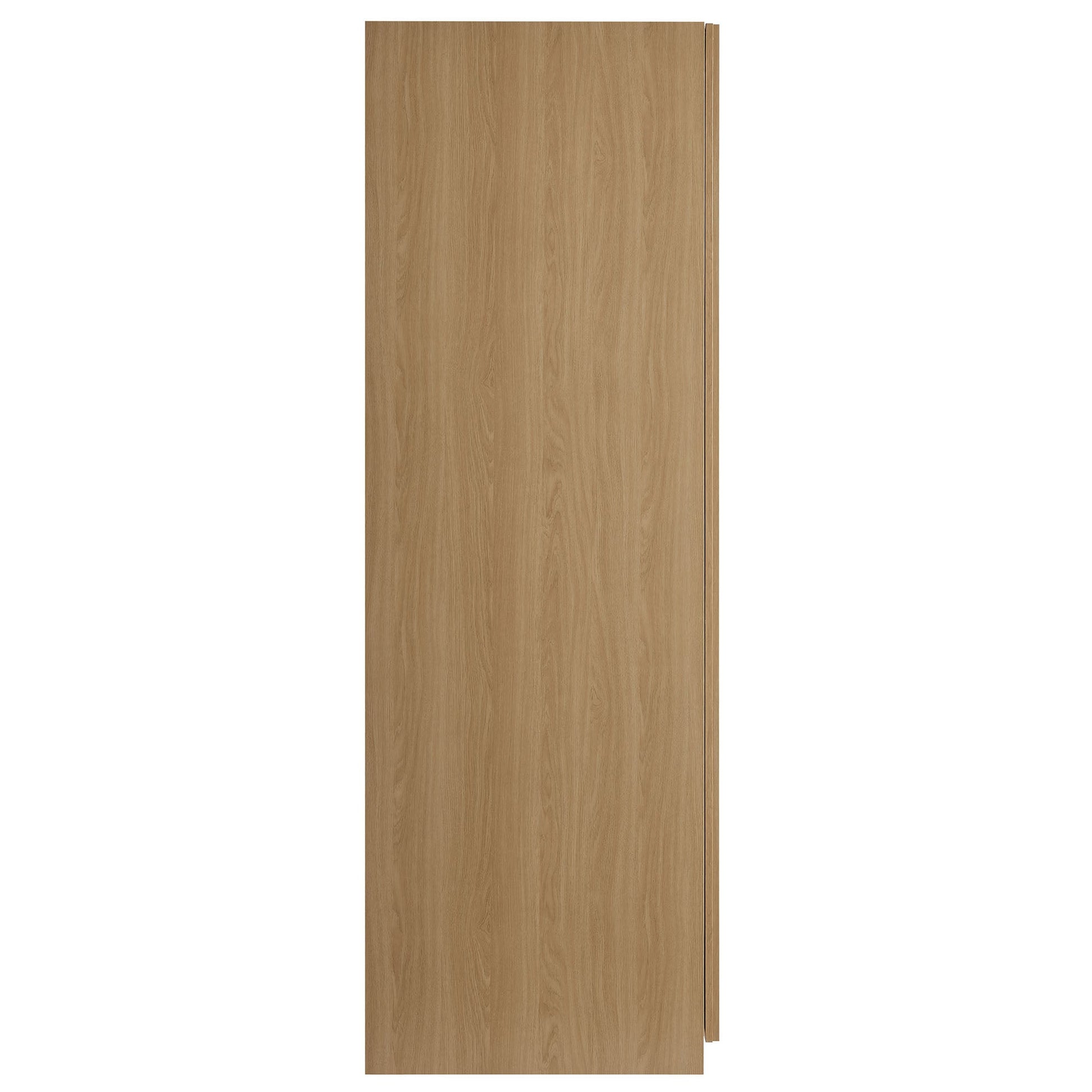 Stylish 2-Door Wardrobe Closet in Oak and Walnut