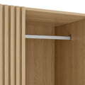 Stylish 2-Door Wardrobe Closet in Oak and Walnut
