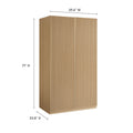 Stylish 2-Door Wardrobe Closet in Oak and Walnut