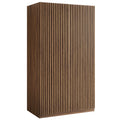 Stylish 2-Door Wardrobe Closet in Oak and Walnut