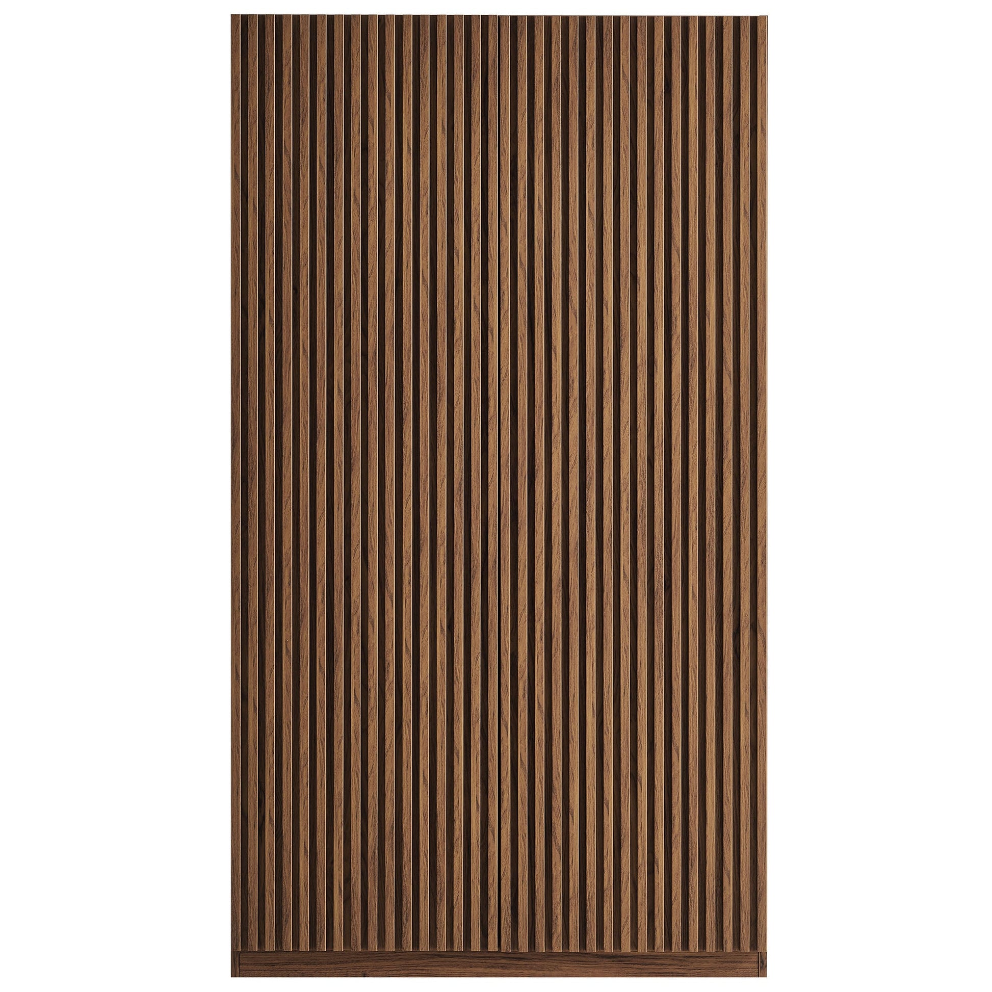 Stylish 2-Door Wardrobe Closet in Oak and Walnut