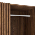 Stylish 2-Door Wardrobe Closet in Oak and Walnut