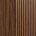 Stylish 2-Door Wardrobe Closet in Oak and Walnut