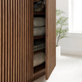 Stylish 2-Door Wardrobe Closet in Oak and Walnut
