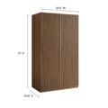Stylish 2-Door Wardrobe Closet in Oak and Walnut