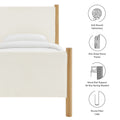 Maven Upholstered Platform Bed - Queen Size