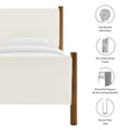 Maven Upholstered Platform Bed - Queen Size