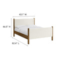 Maven Upholstered Platform Bed - Queen Size