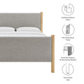 Maven Upholstered Platform Bed - Queen Size