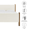 Maven Upholstered Platform Bed - Queen Size