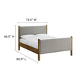 Maven Upholstered Platform Bed - Queen Size