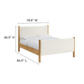 Maven Upholstered Platform Bed - Queen Size