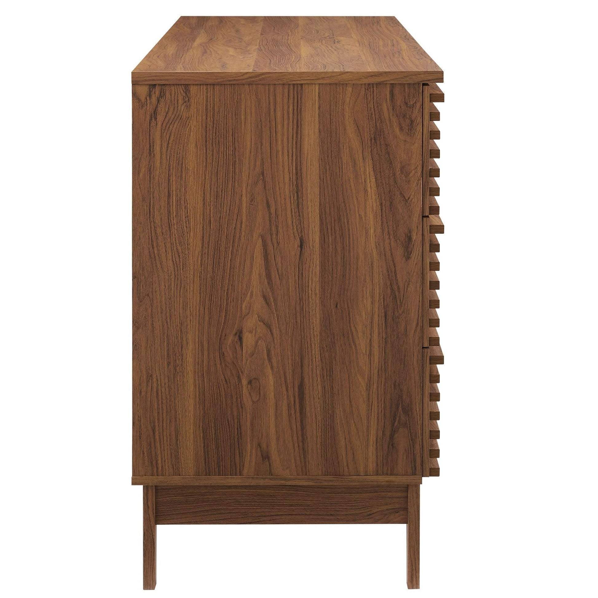 Walnut 6 Drawer Dresser