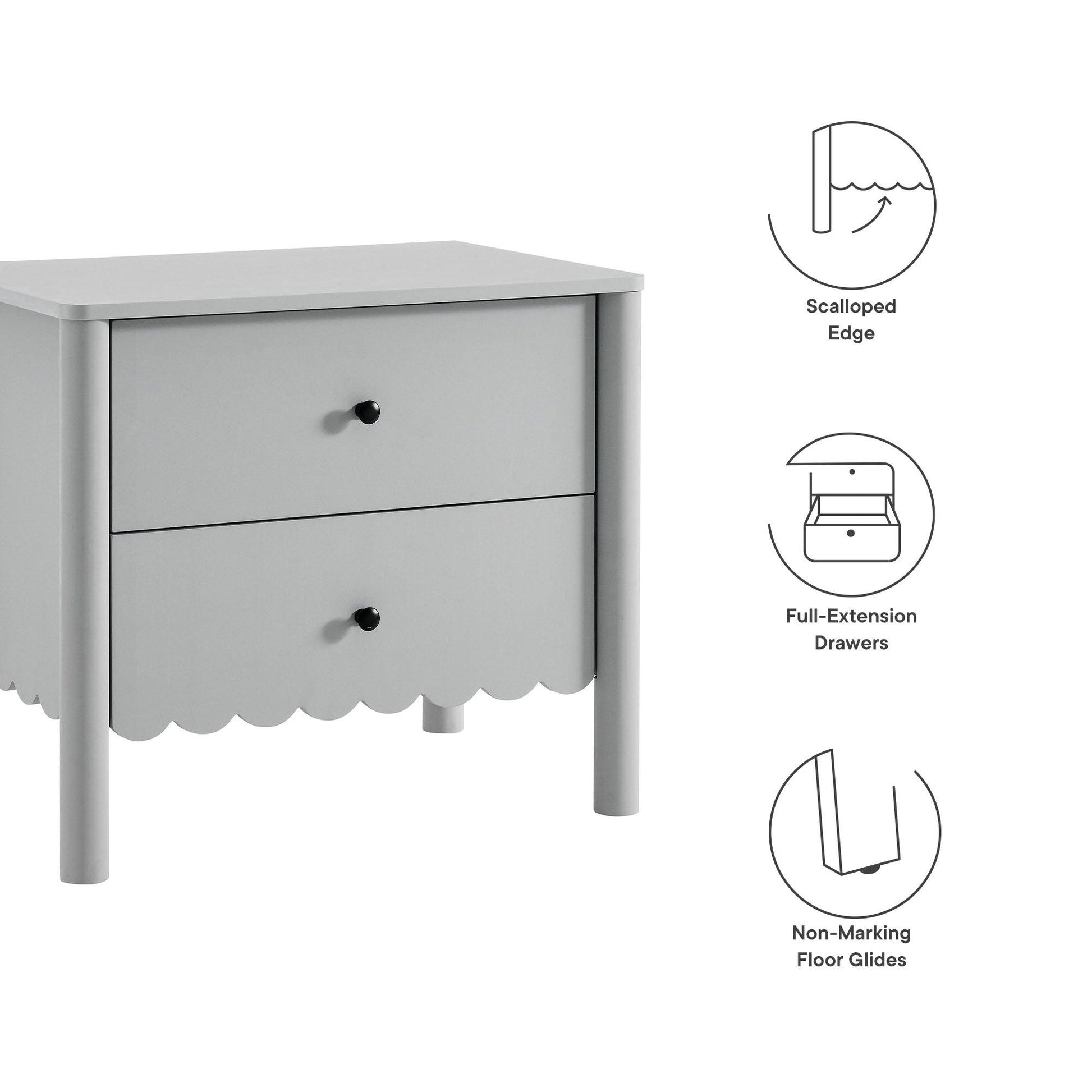 Emmeline 2-Drawer Nightstand