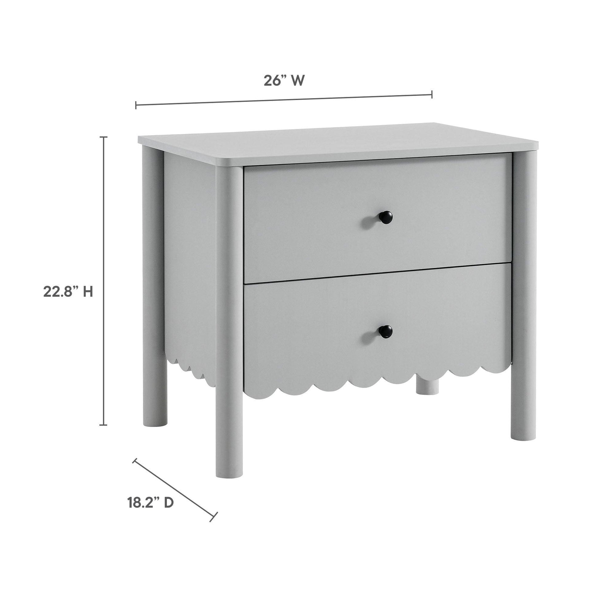 Emmeline 2-Drawer Nightstand