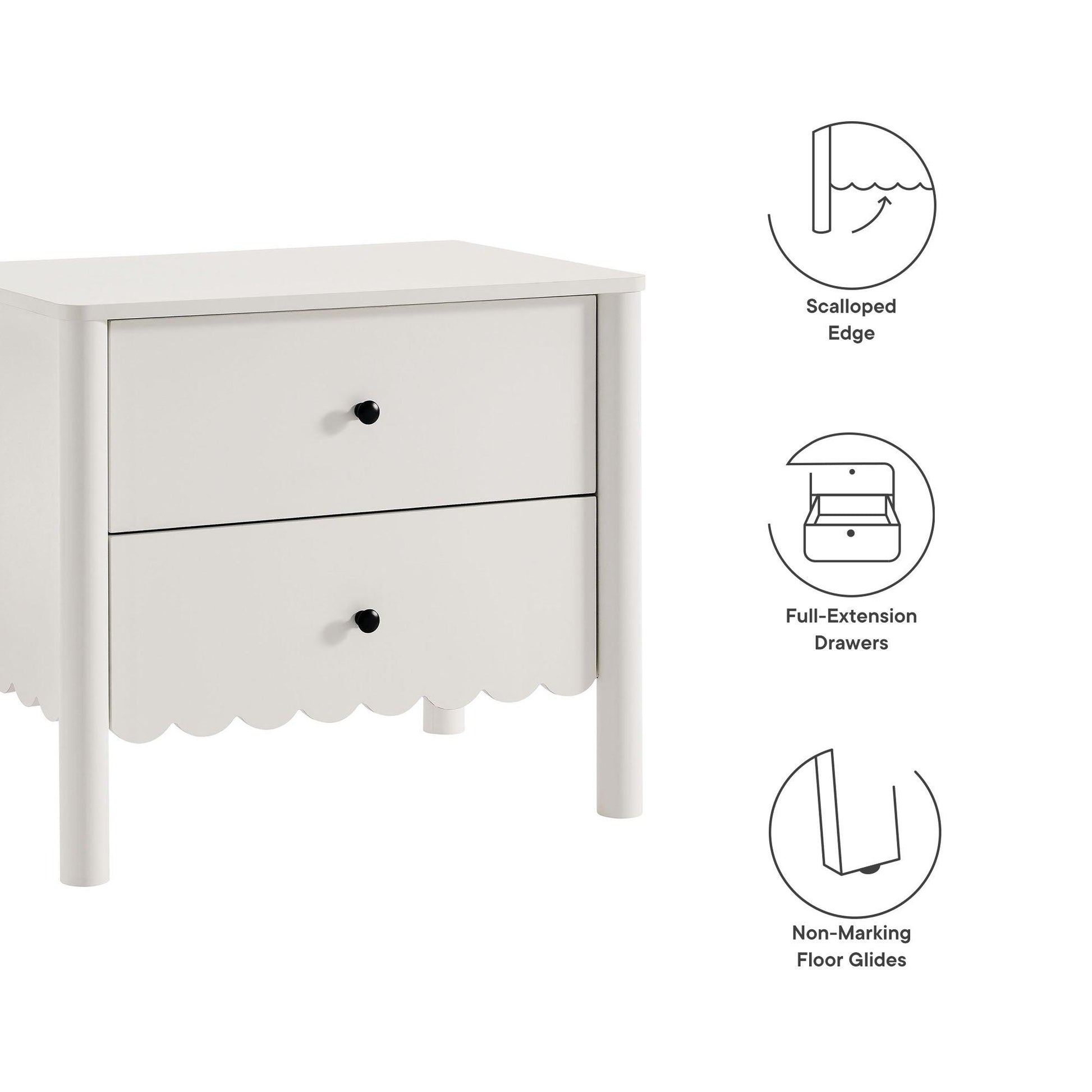 Emmeline 2 Drawer Nightstand