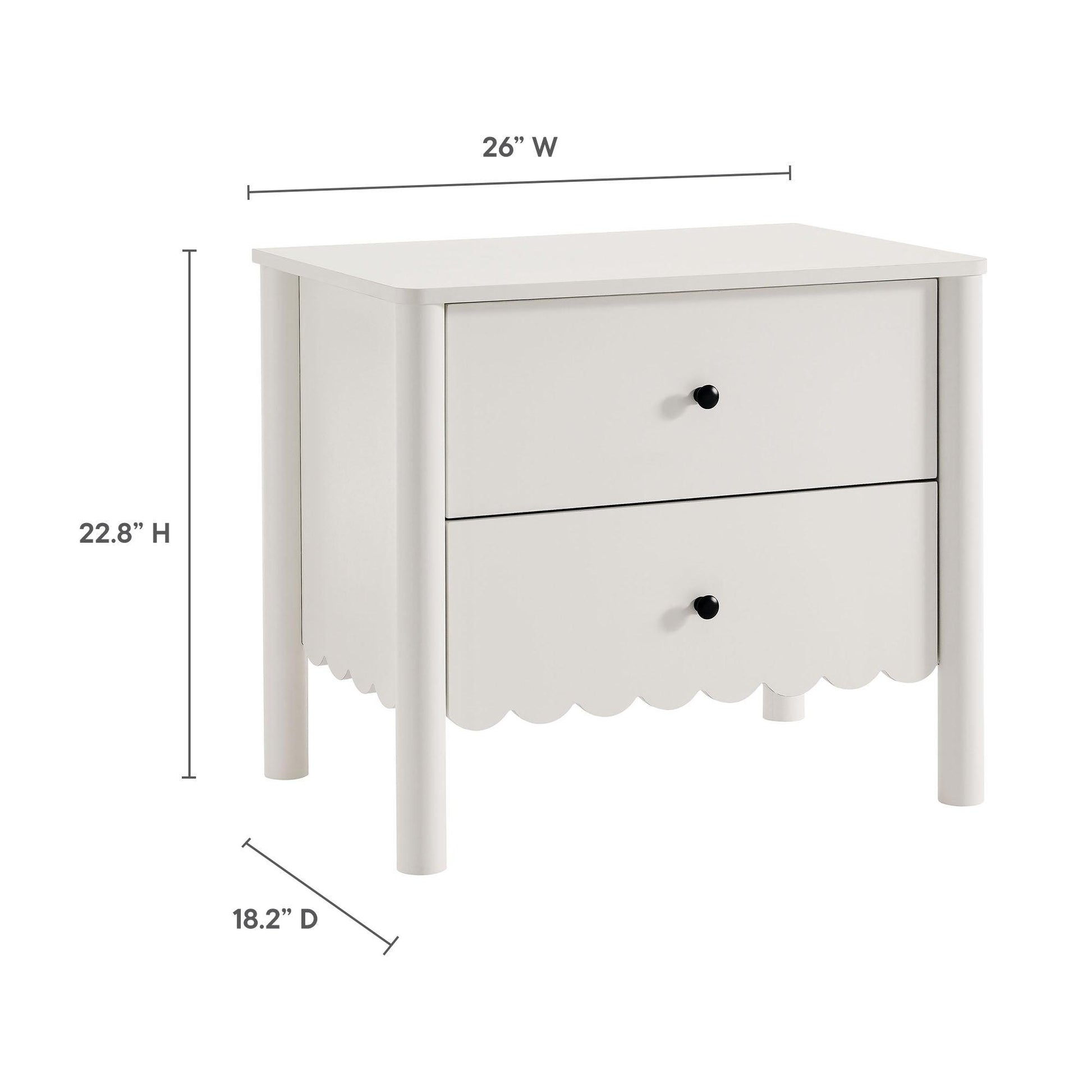 Emmeline 2-Drawer Nightstand