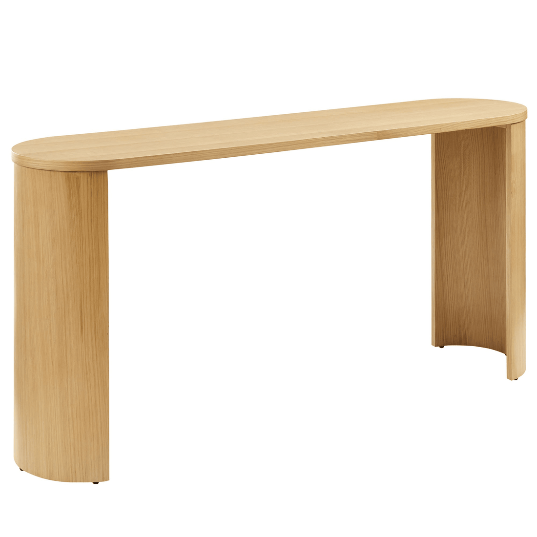 Aspect Oval Wood Entryway Console Table