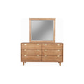 Stylish Easton Six Drawer Dresser in Modern Sand Finish
