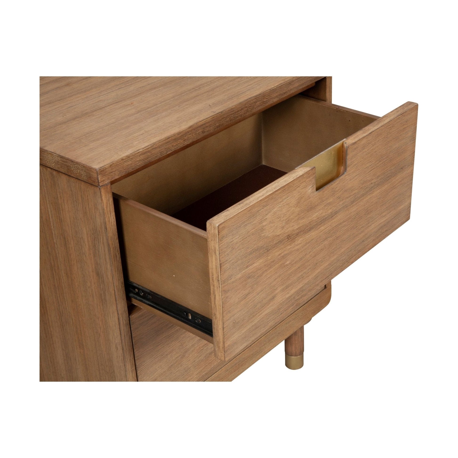 Stylish Easton Mahogany Two Drawer Nightstand for Bedrooms