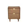 Stylish Easton Mahogany Two Drawer Nightstand for Bedrooms