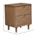 Stylish Easton Mahogany Two Drawer Nightstand for Bedrooms