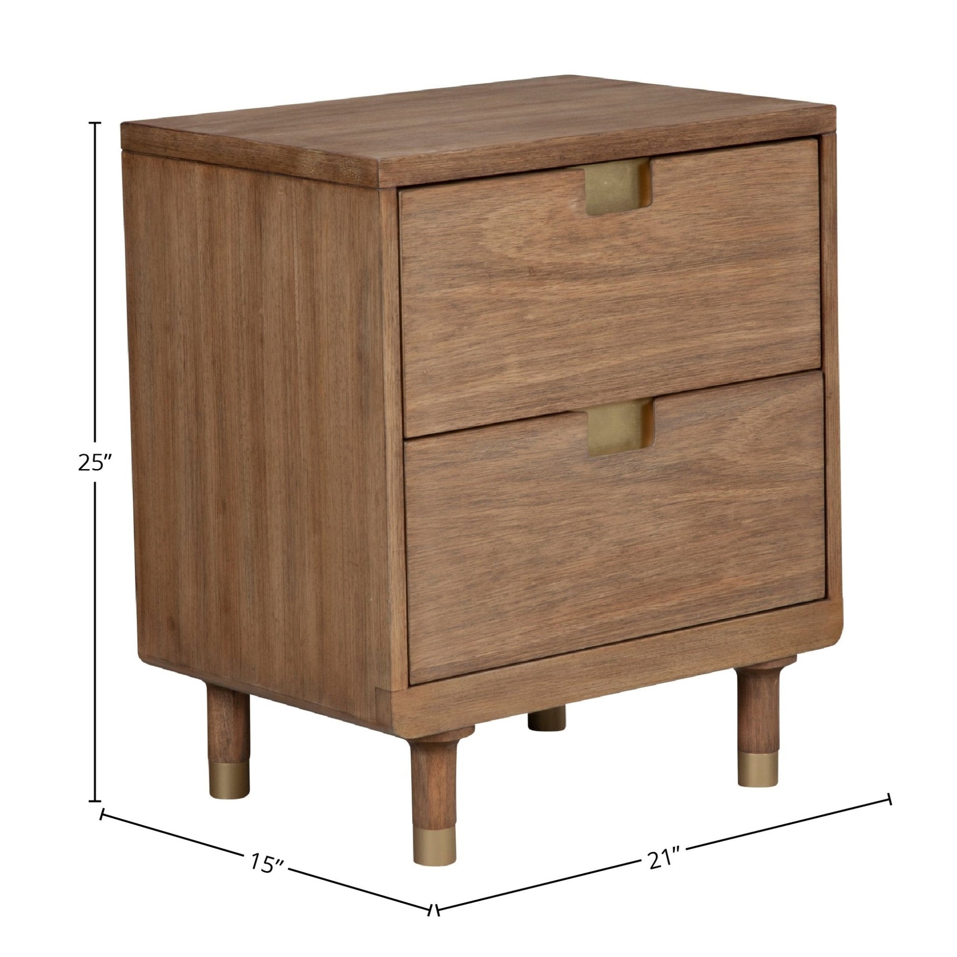 Stylish Easton Mahogany Two Drawer Nightstand for Bedrooms