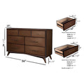 Walnut Flynn 7 Drawer Dresser