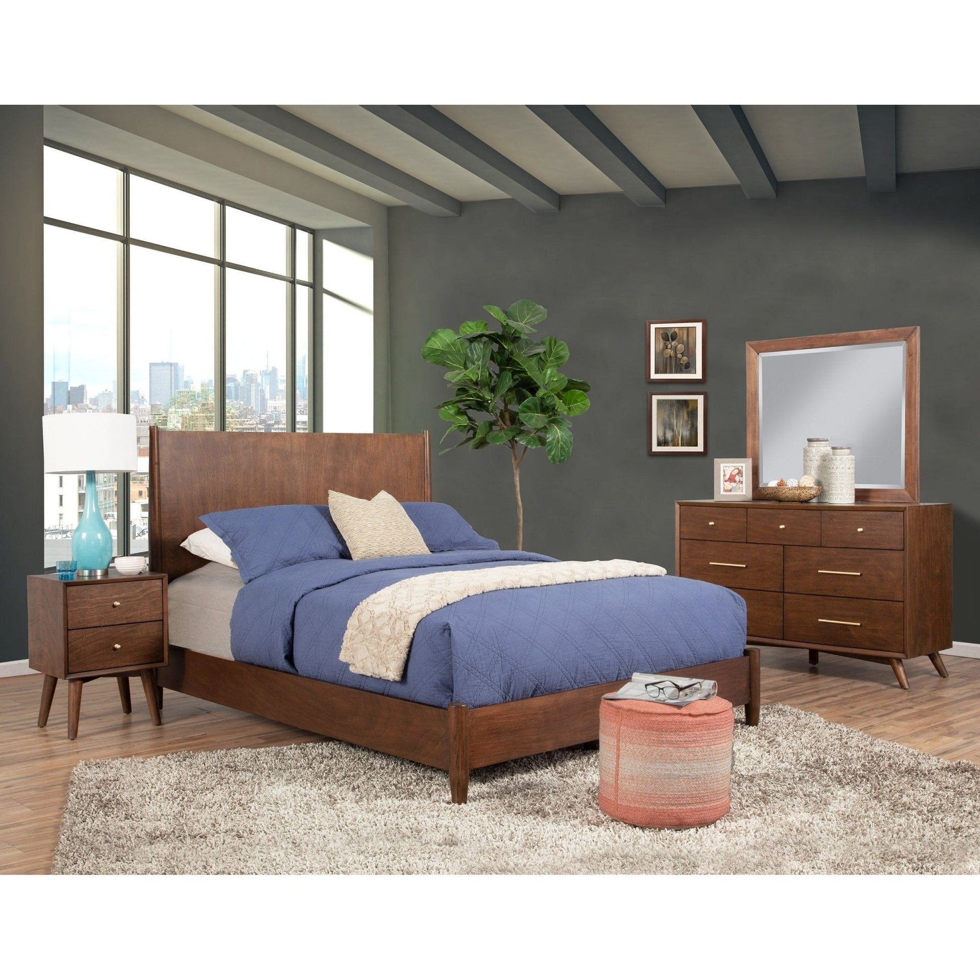 Walnut Flynn 7 Drawer Dresser