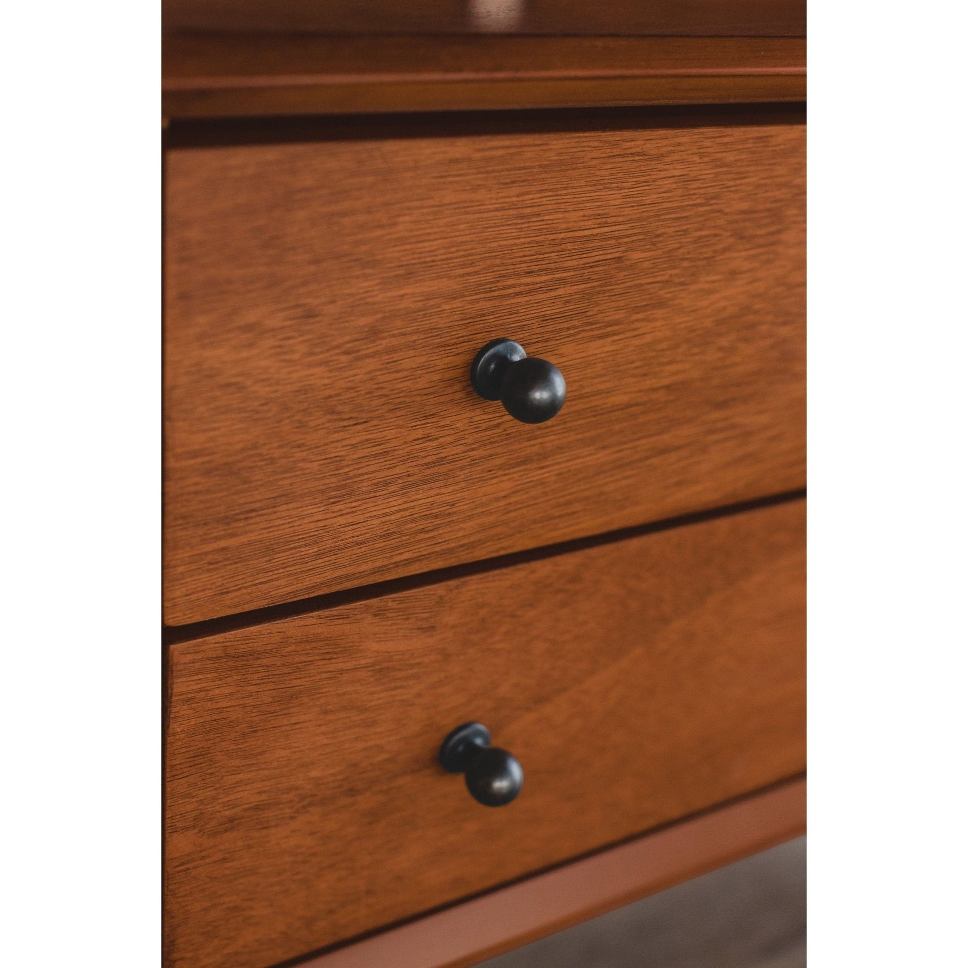 Mid-Century Modern Flynn Large Nightstand with Acorn Finish
