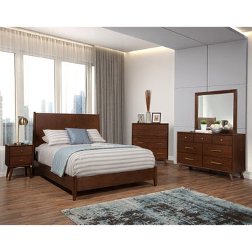 Flynn Panel Walnut Bed