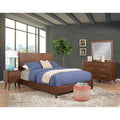 Flynn Panel Walnut Bed