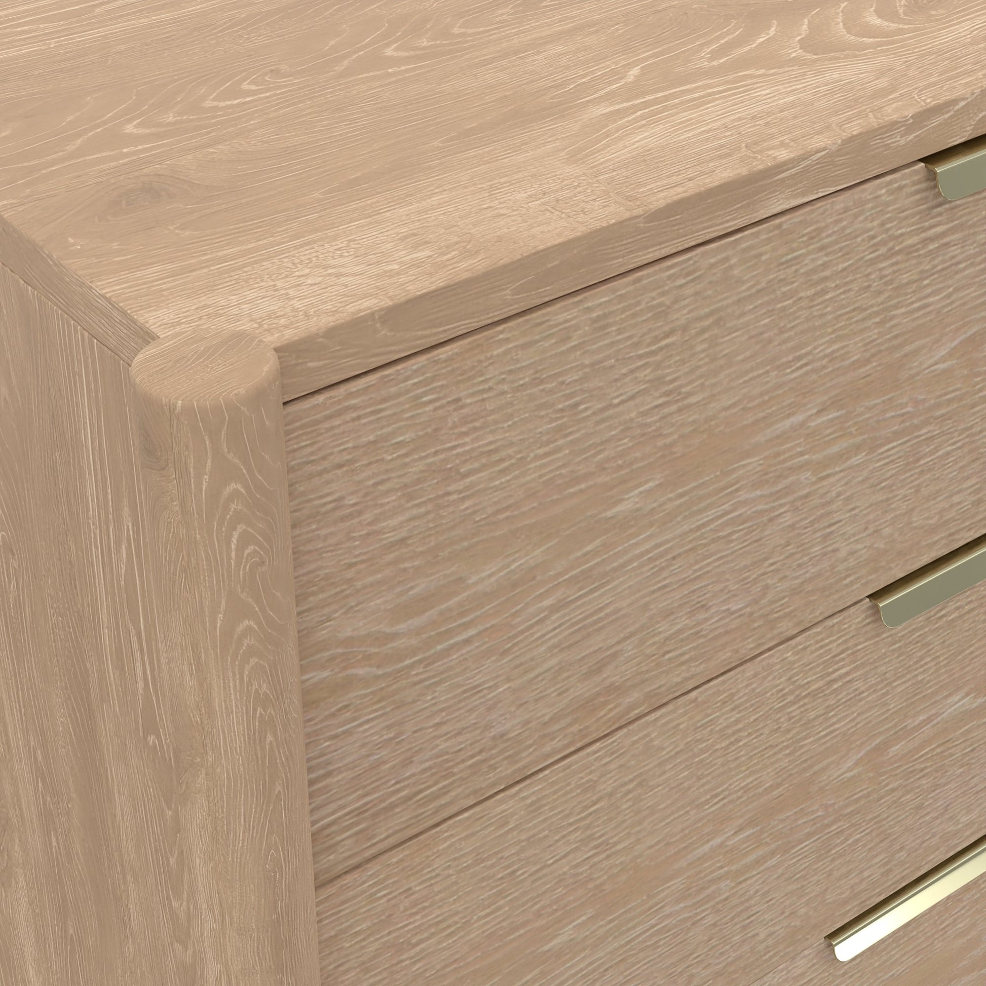 Stylish Sinclair Chest with Soft-Close Drawers in Natural Finish